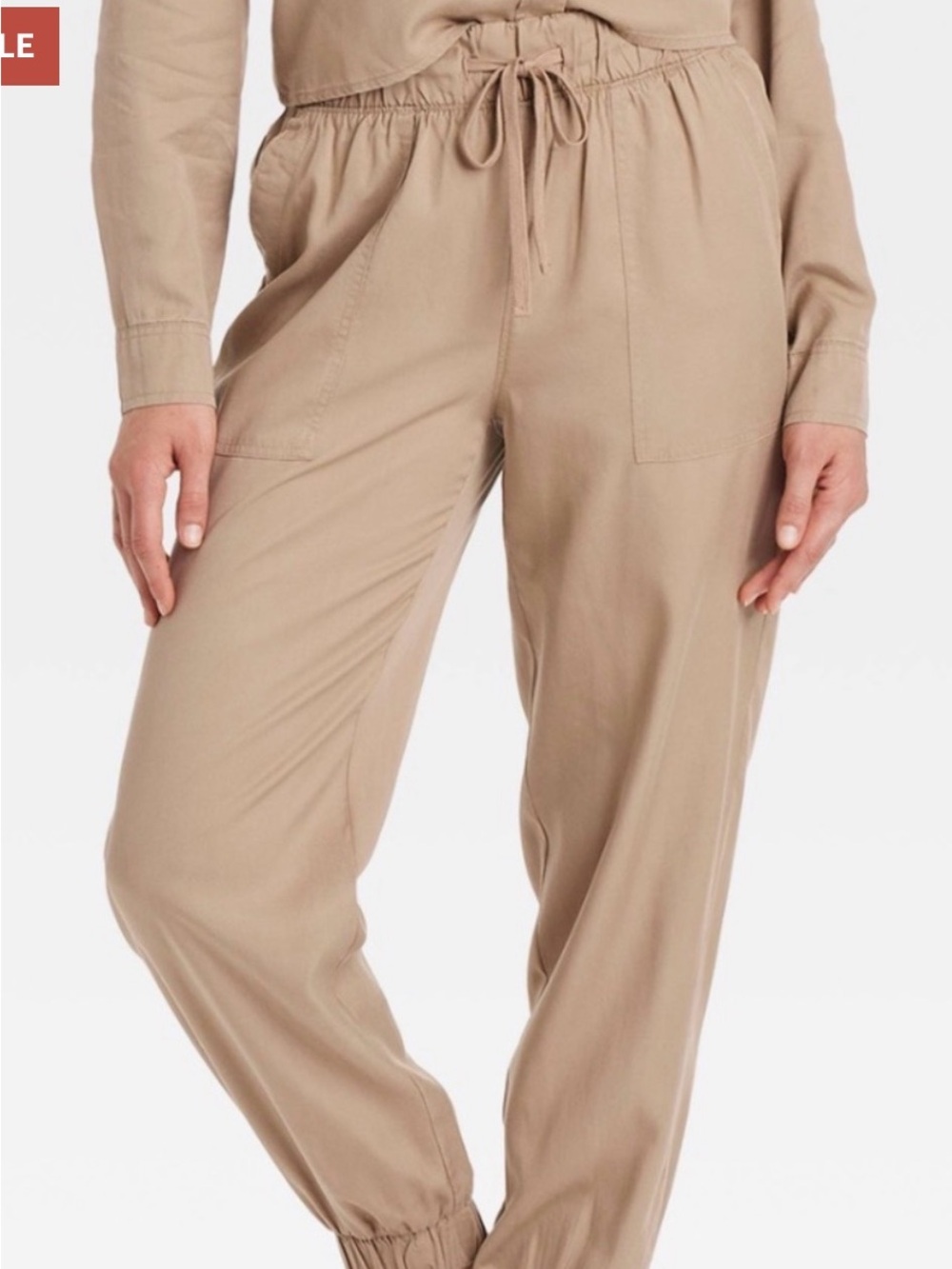 Universal Thread Beige Drawstring Jogger Pants